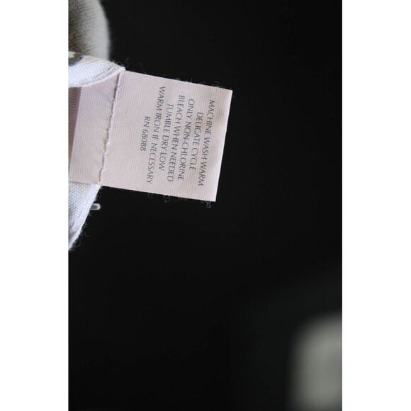 TSE Say Womens Cotton Striped Print Round Neck Bishop Sleeve Top Pink Size L - Picture 6 of 6